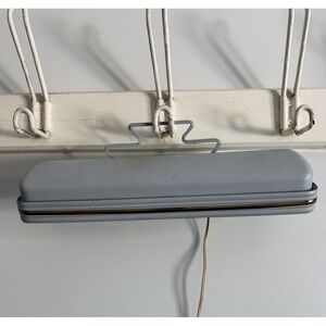 VTG Industrial Gray Metal Wall Task Light Gold Brass Band Accent 15" MCM Atomic